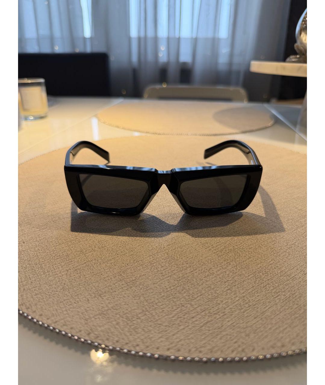 PRADA Черные пластиковые солнцезащитные очки, фото 7