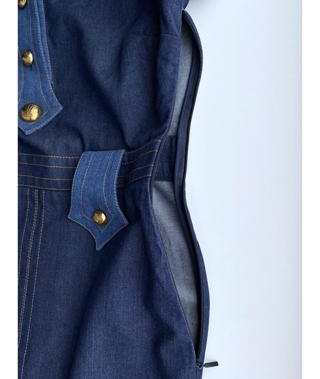 GUCCI Синее деним повседневное платье, фото 7