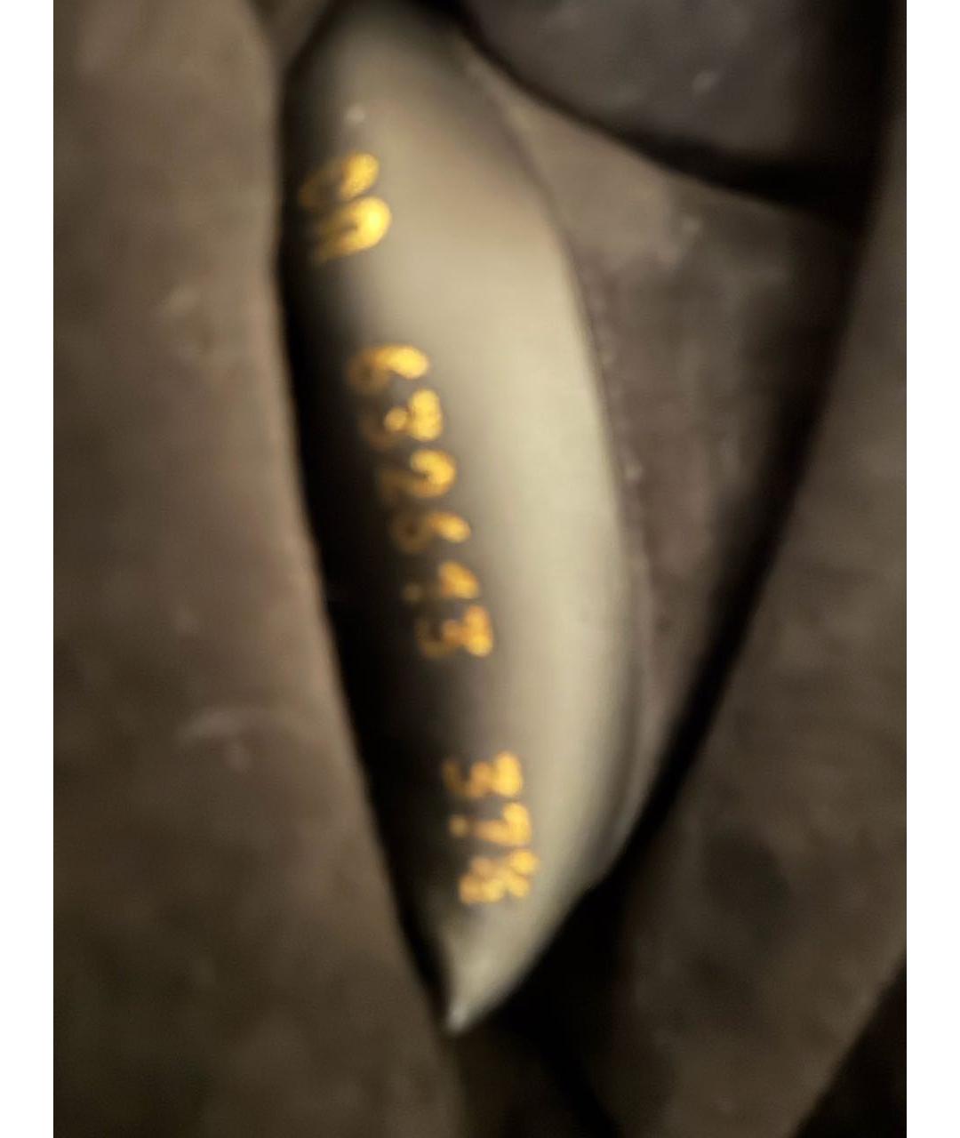 SAINT LAURENT Черные замшевые ботфорты, фото 7