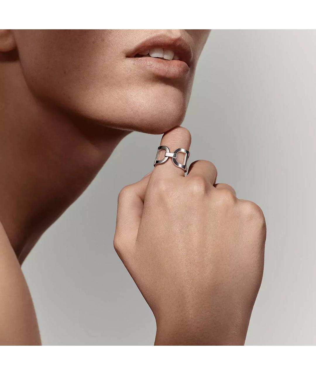 HERMES Серебряное серебряное кольцо, фото 3