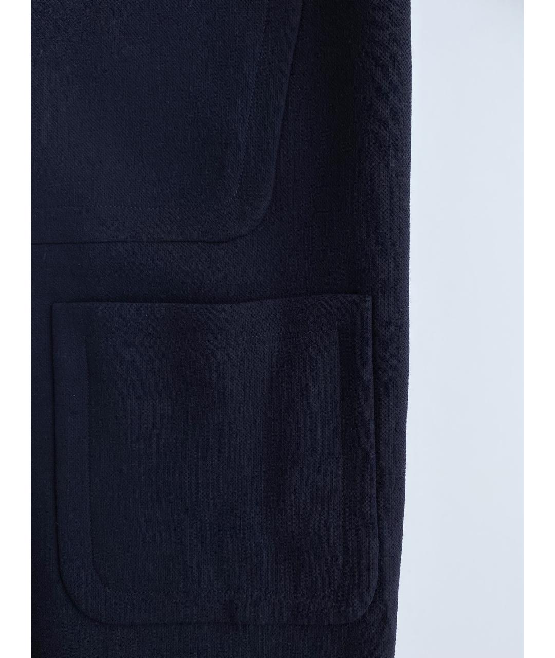 MARNI Темно-синее шерстяное повседневное платье, фото 6