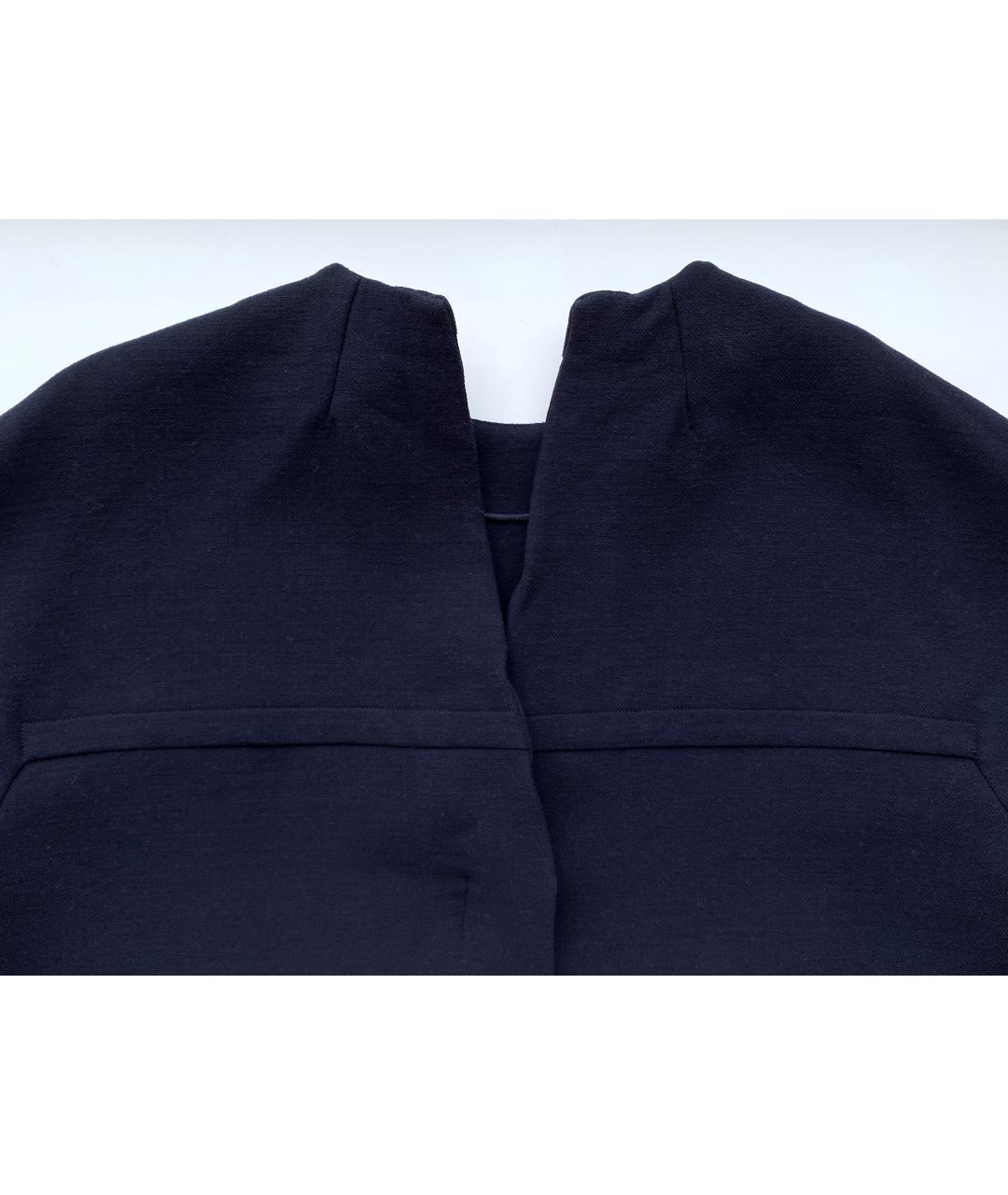 MARNI Темно-синее шерстяное повседневное платье, фото 4