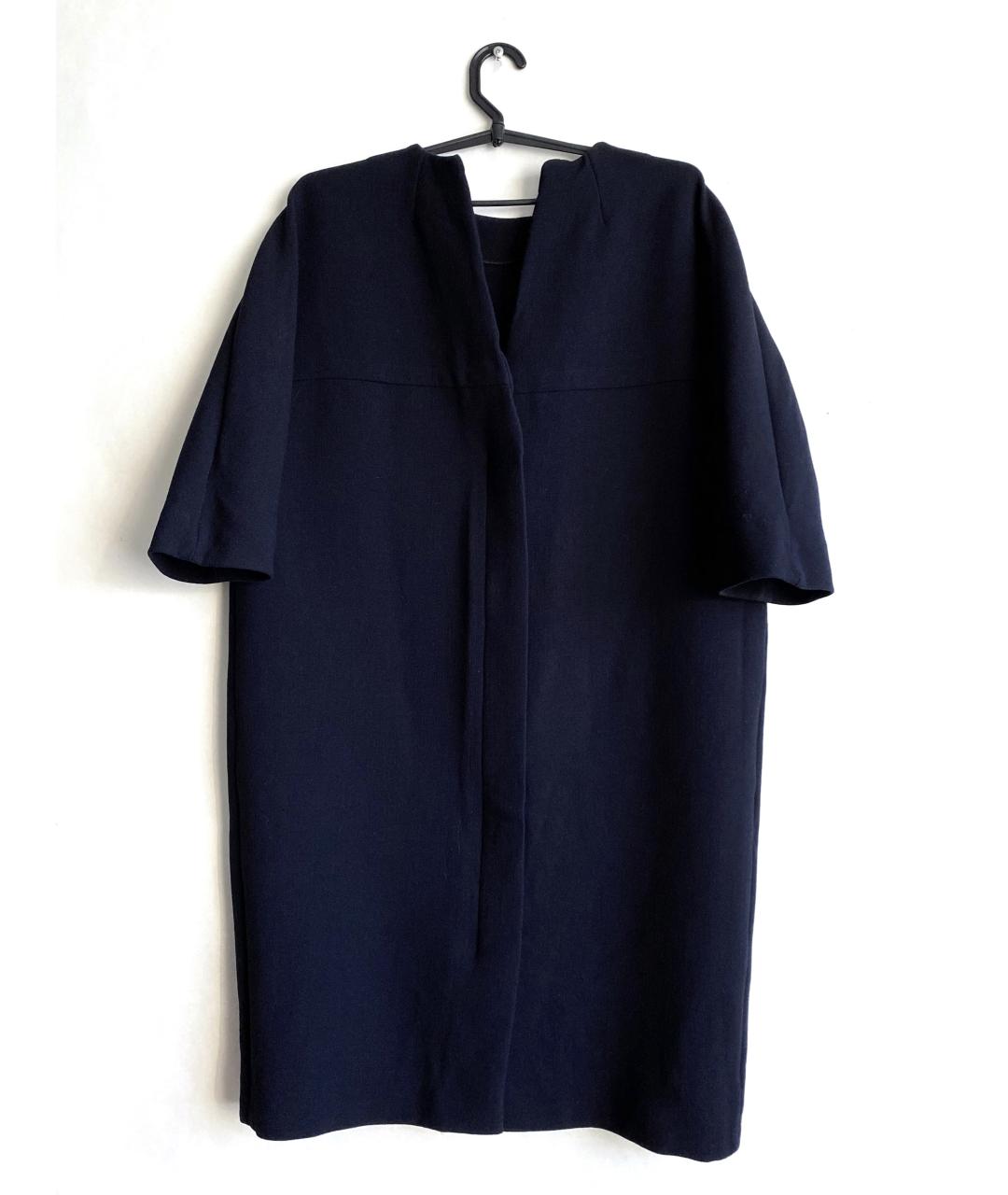 MARNI Темно-синее шерстяное повседневное платье, фото 2