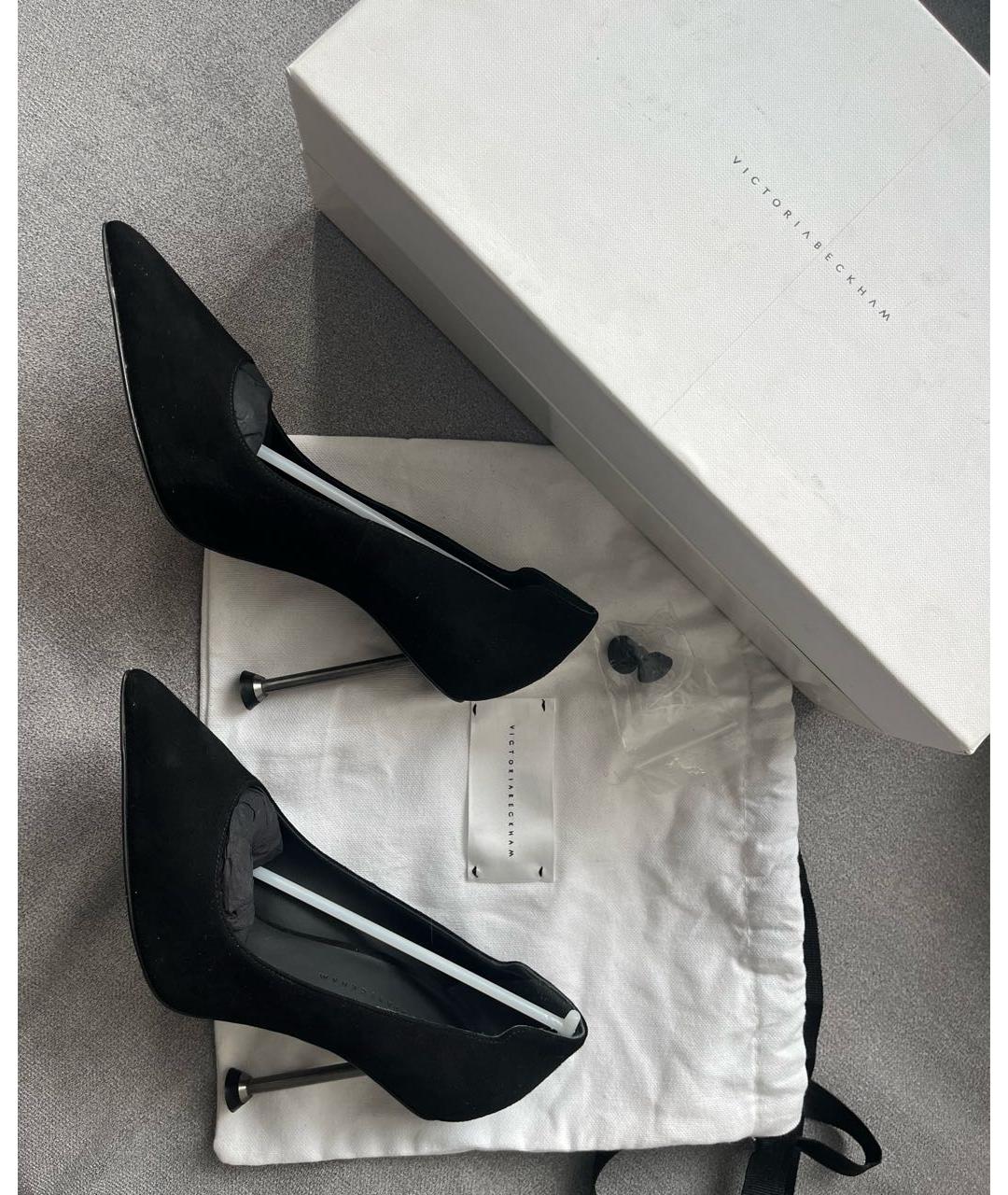 VICTORIA BECKHAM Черные замшевые туфли, фото 5