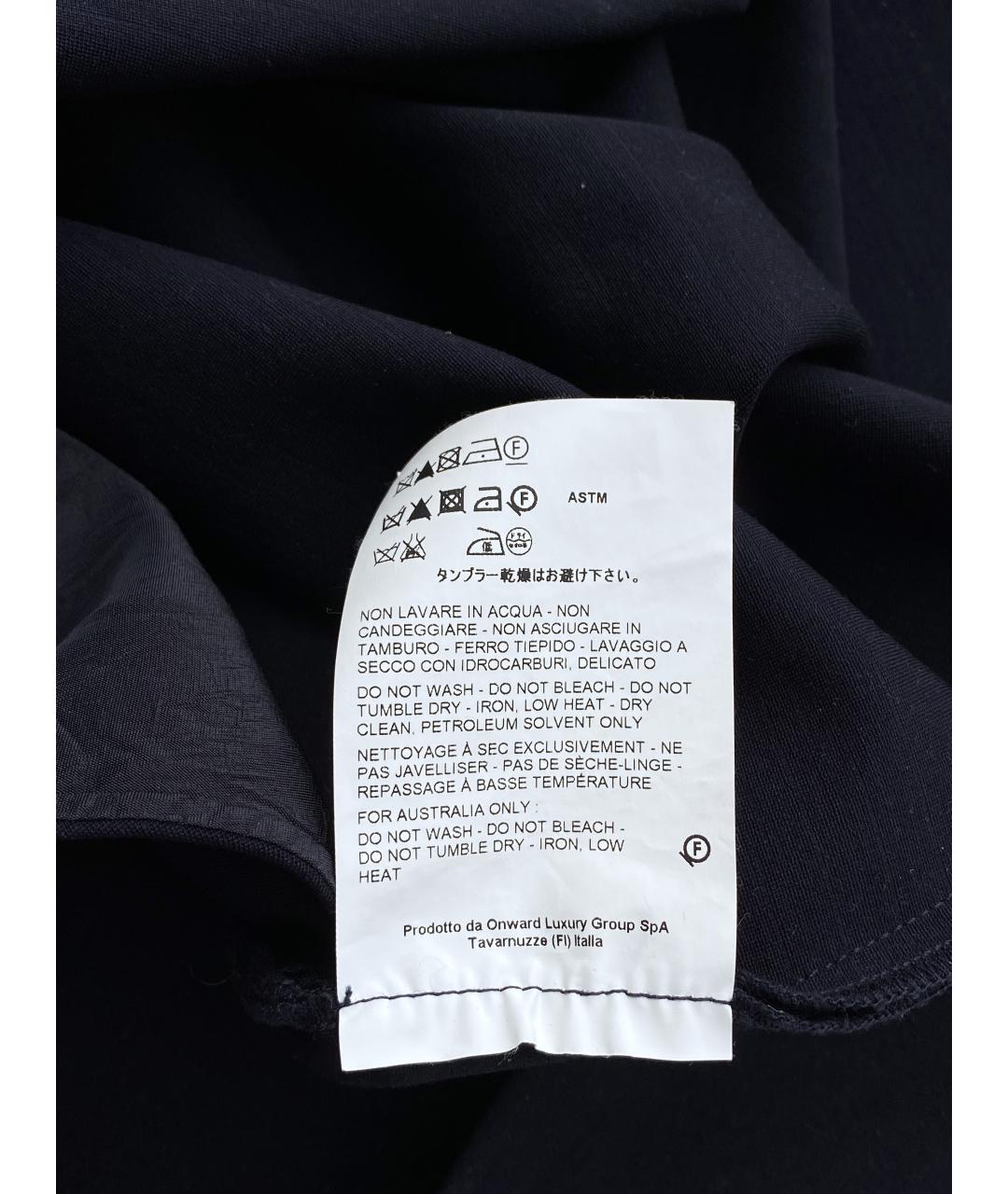 JIL SANDER Темно-синее шерстяное повседневное платье, фото 8