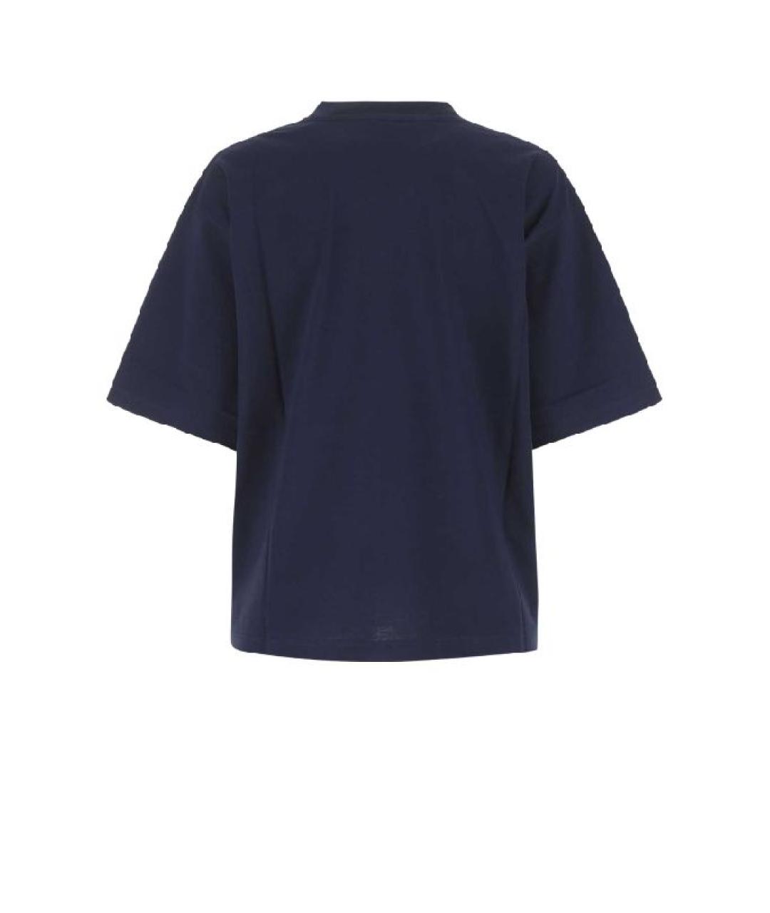 MARNI Темно-синяя хлопковая футболка, фото 2