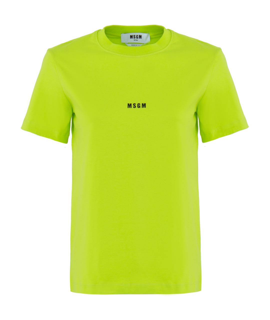 MSGM Зеленая хлопковая футболка, фото 1