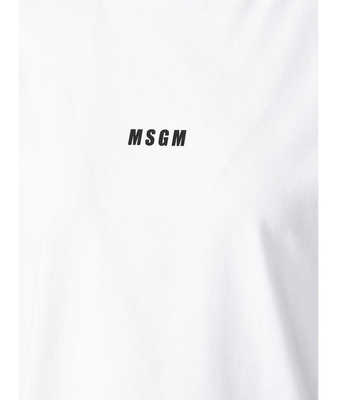 MSGM Белая хлопковая футболка, фото 3