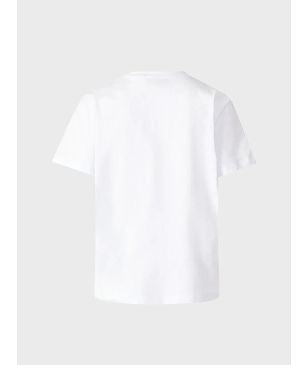 MSGM Белая хлопковая футболка, фото 2