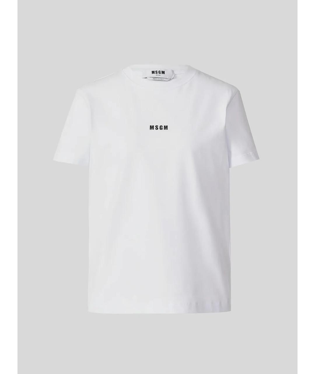 MSGM Белая хлопковая футболка, фото 5