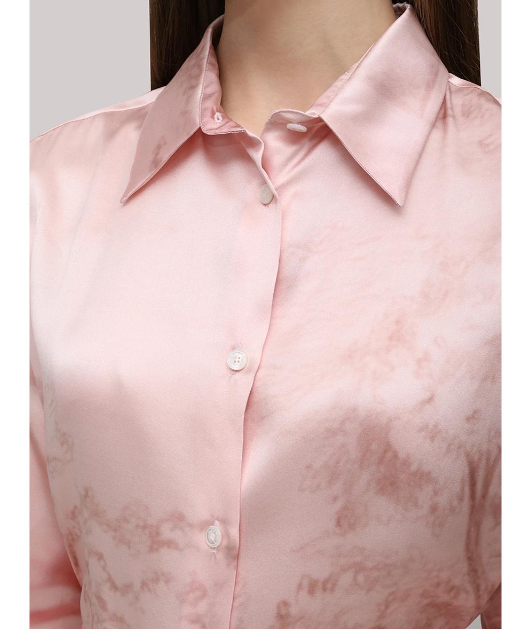 KITON Розовое шелковое повседневное платье, фото 5