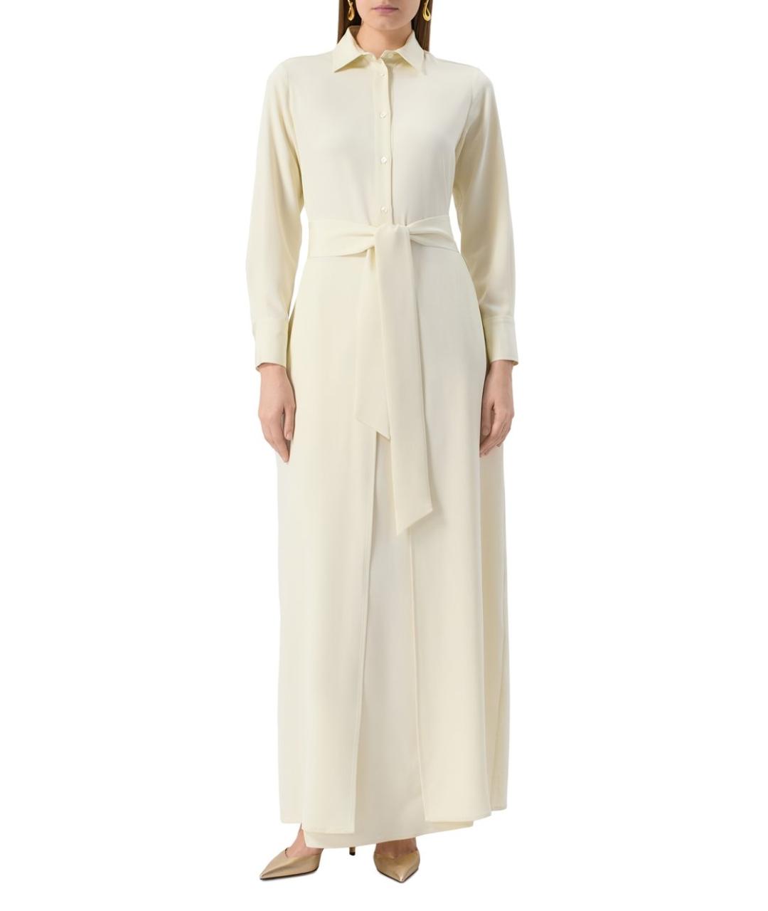 KITON Белое шелковое повседневное платье, фото 3