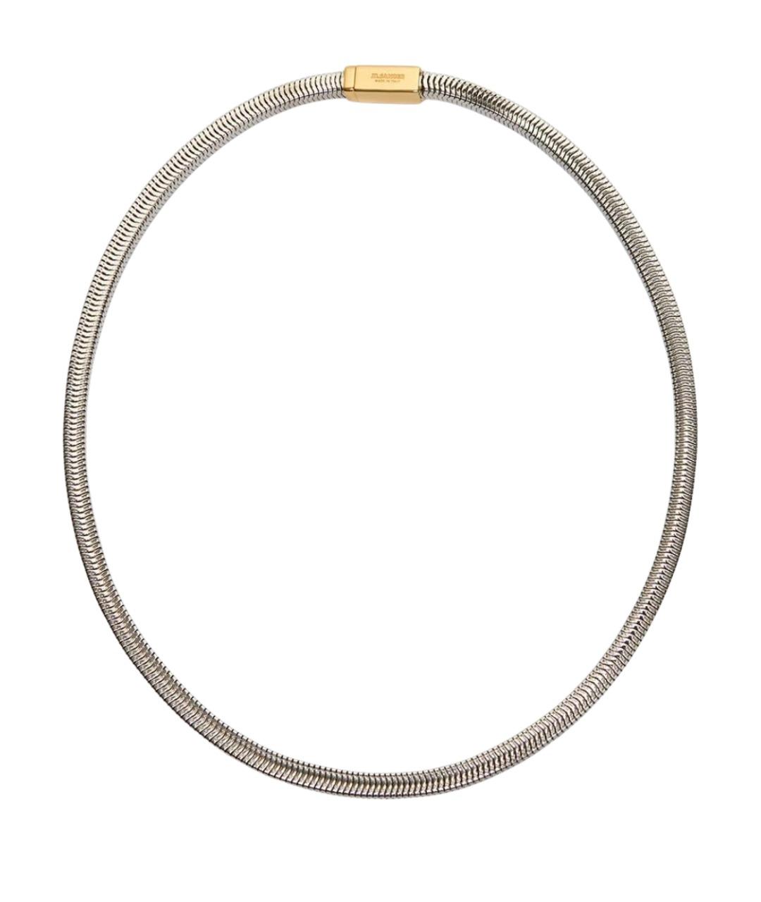 JIL SANDER Серебряное латунное колье, фото 1