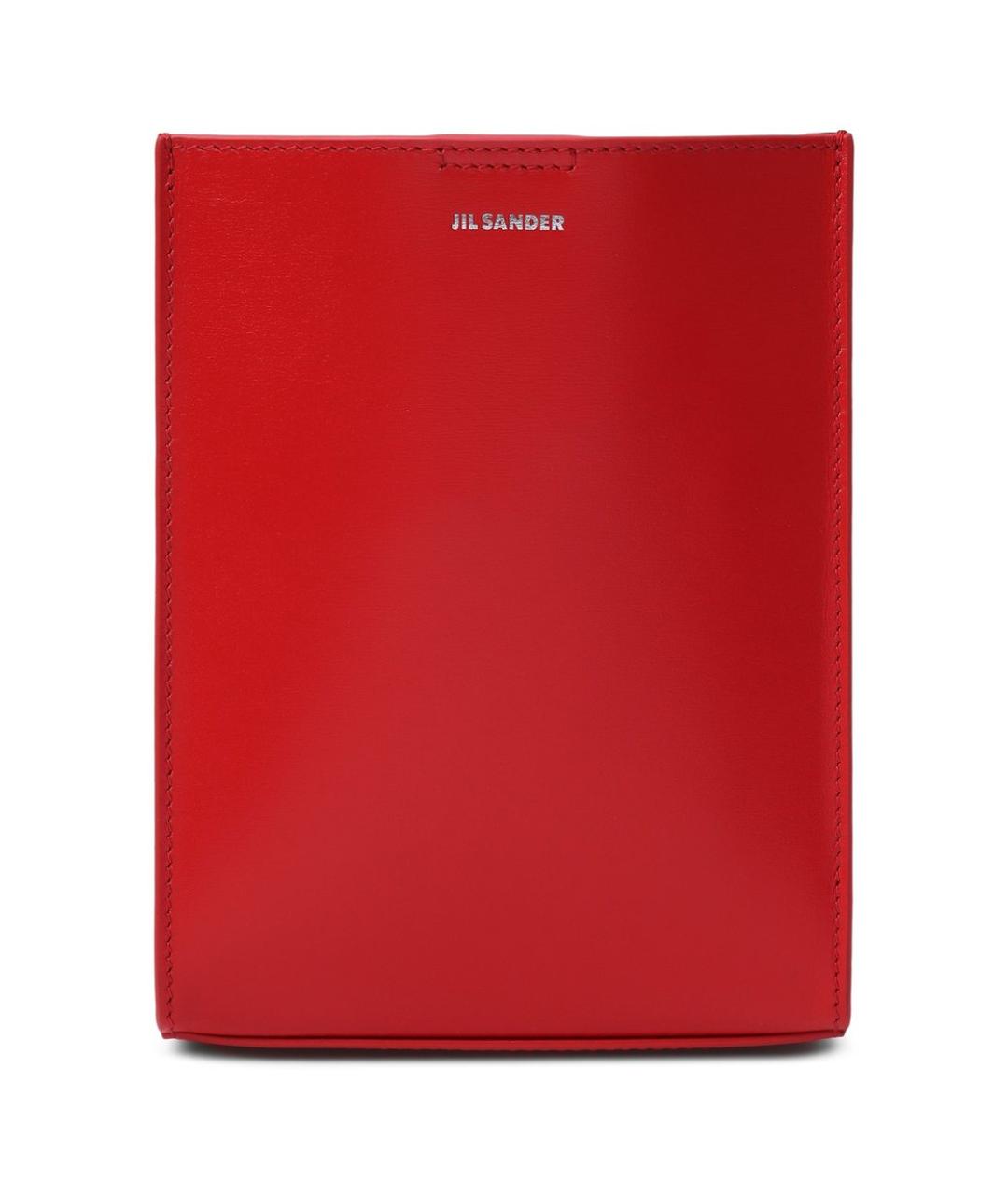 JIL SANDER Красная кожаная сумка через плечо, фото 1