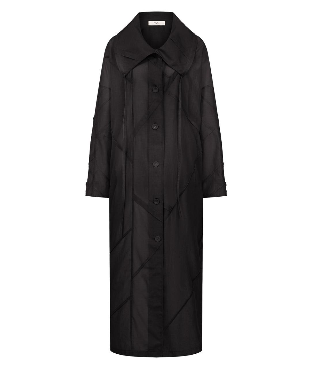 CO Черный хлопковый тренч/плащ, фото 1