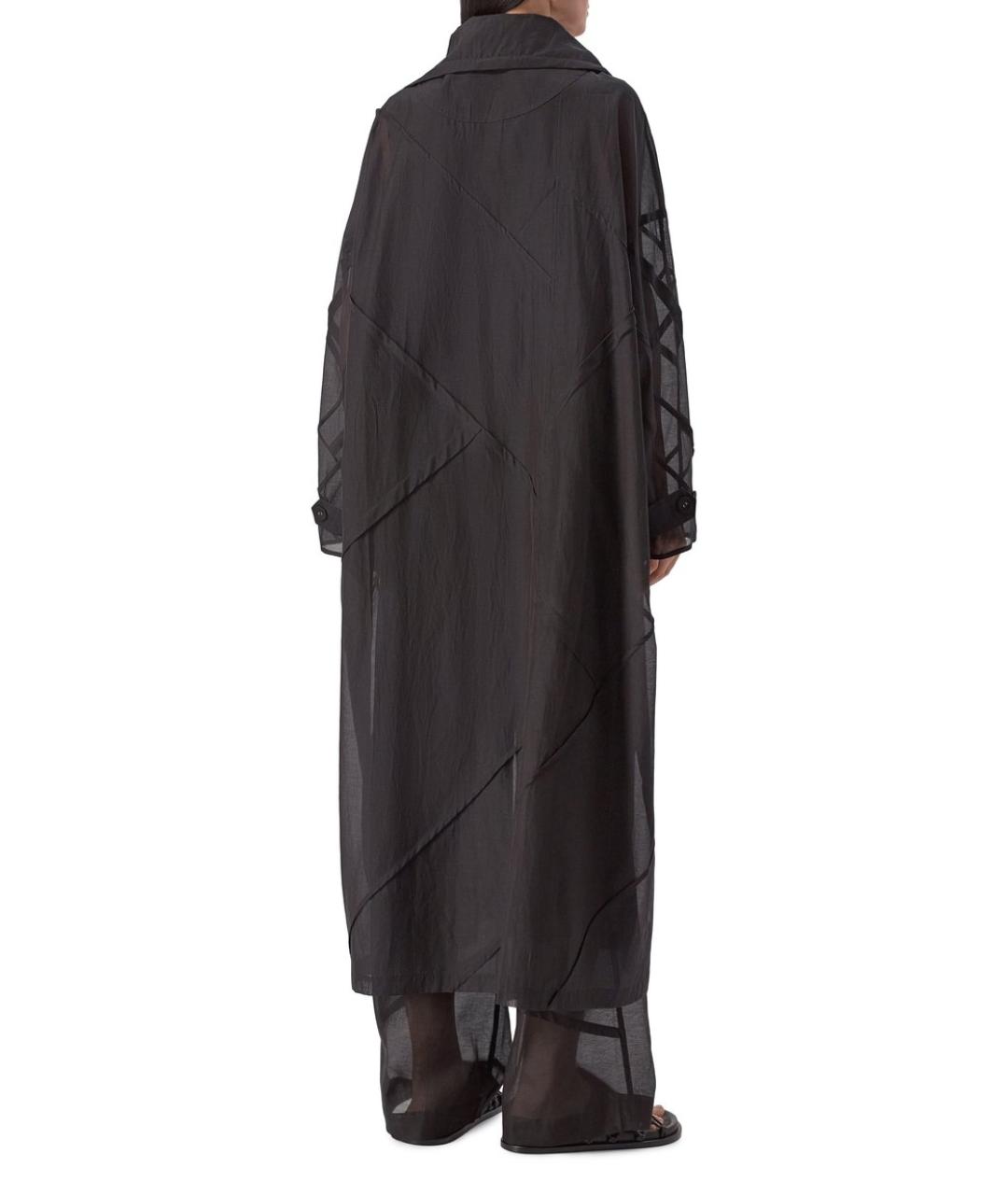 CO Черный хлопковый тренч/плащ, фото 4