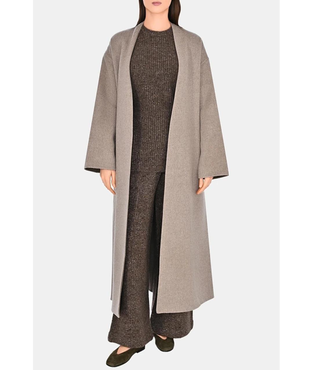 CO Бежевое шерстяное пальто, фото 5