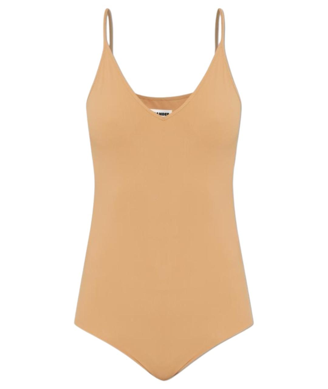 JIL SANDER Бежевое полиамидовое боди, фото 1