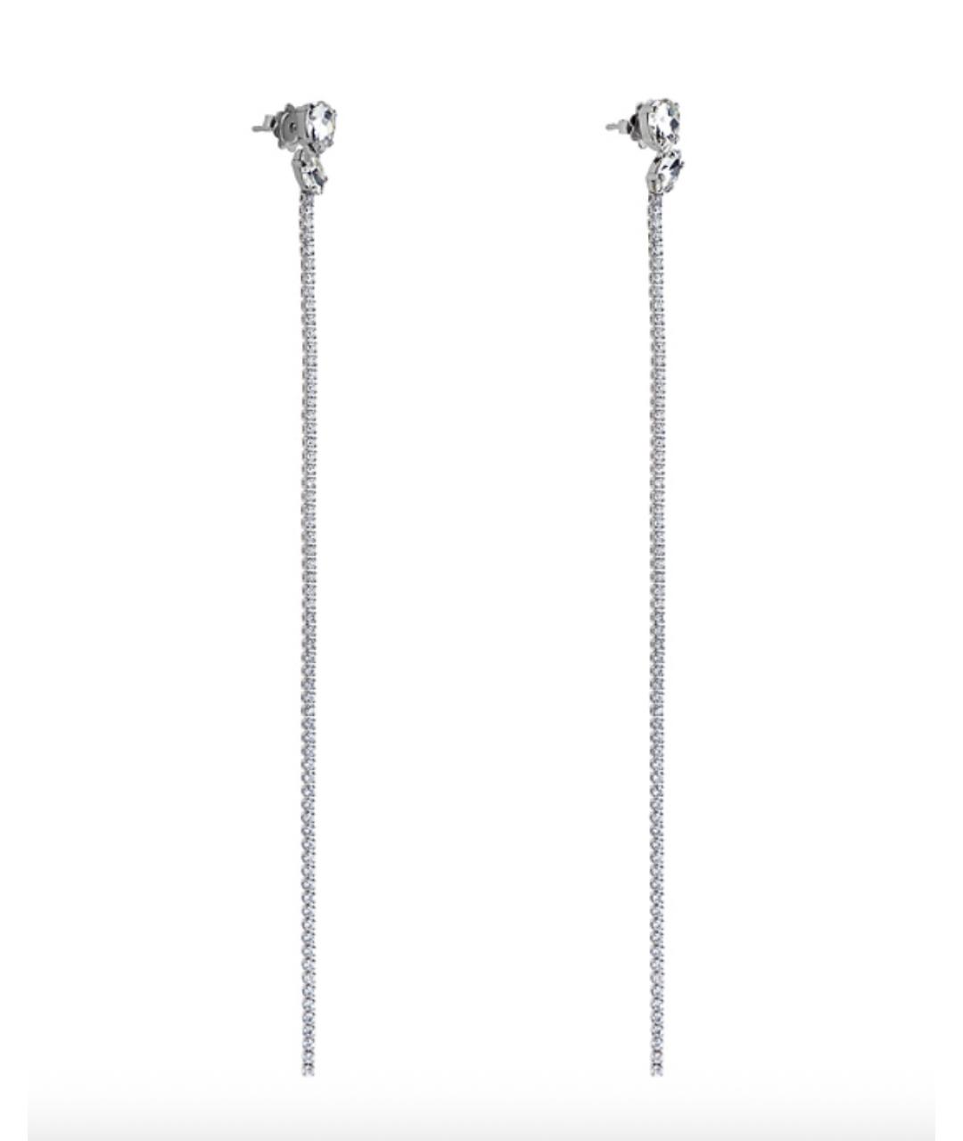 JIL SANDER Серебряные латунные серьги, фото 2