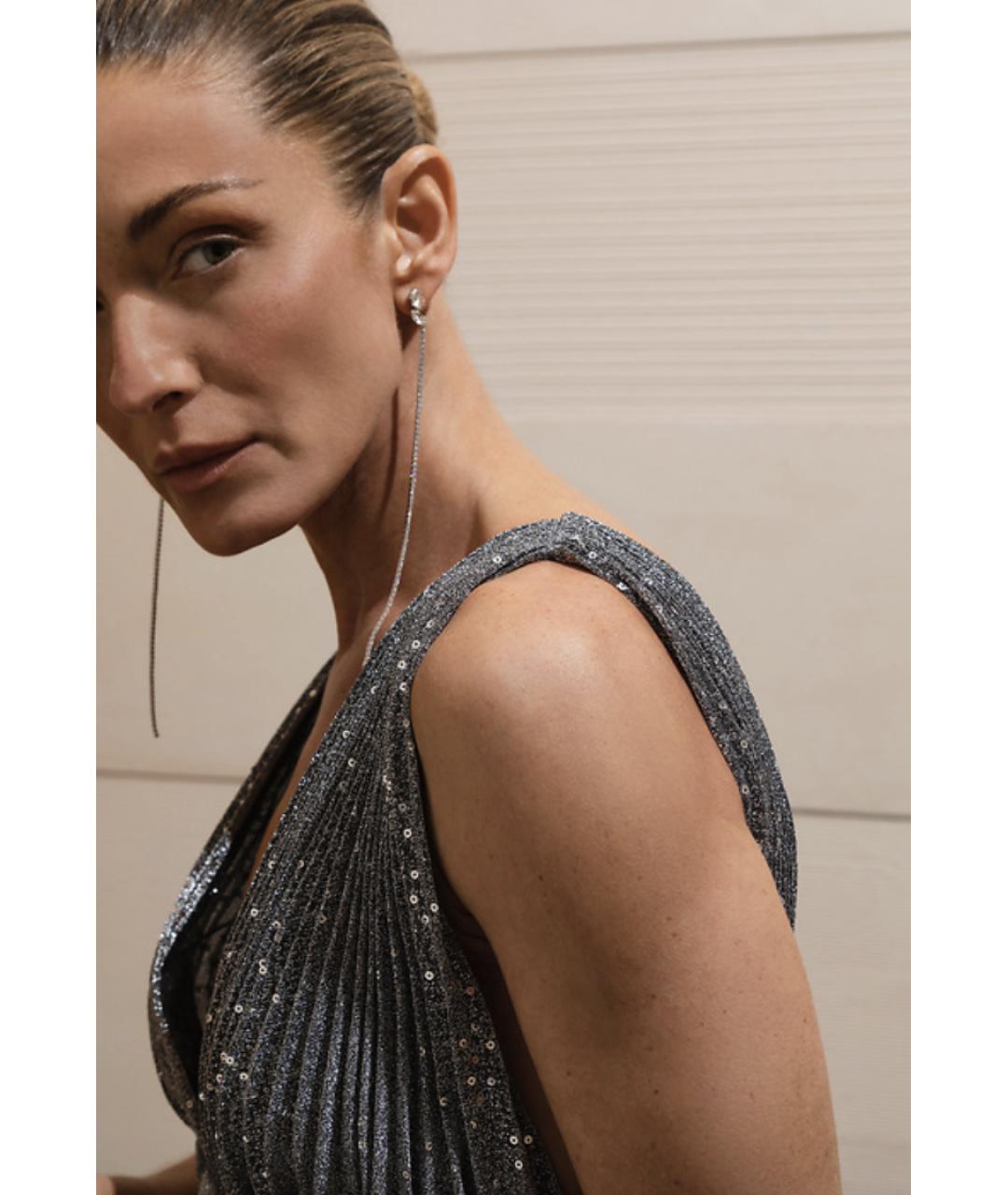 JIL SANDER Серебряные латунные серьги, фото 3