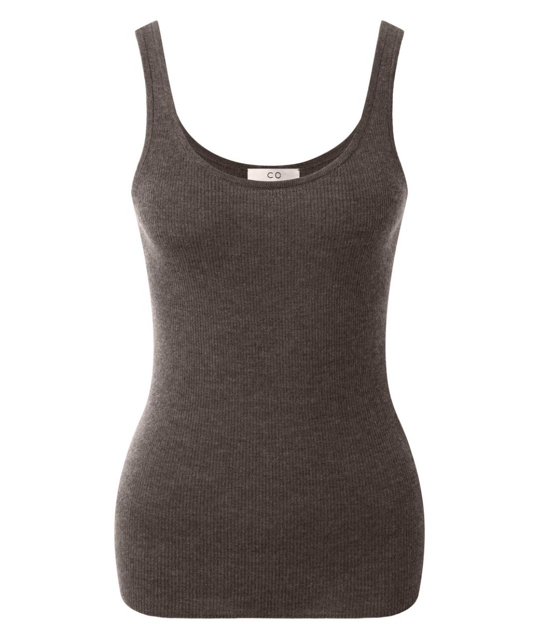 CO Коричневая кашемировая майка, фото 1