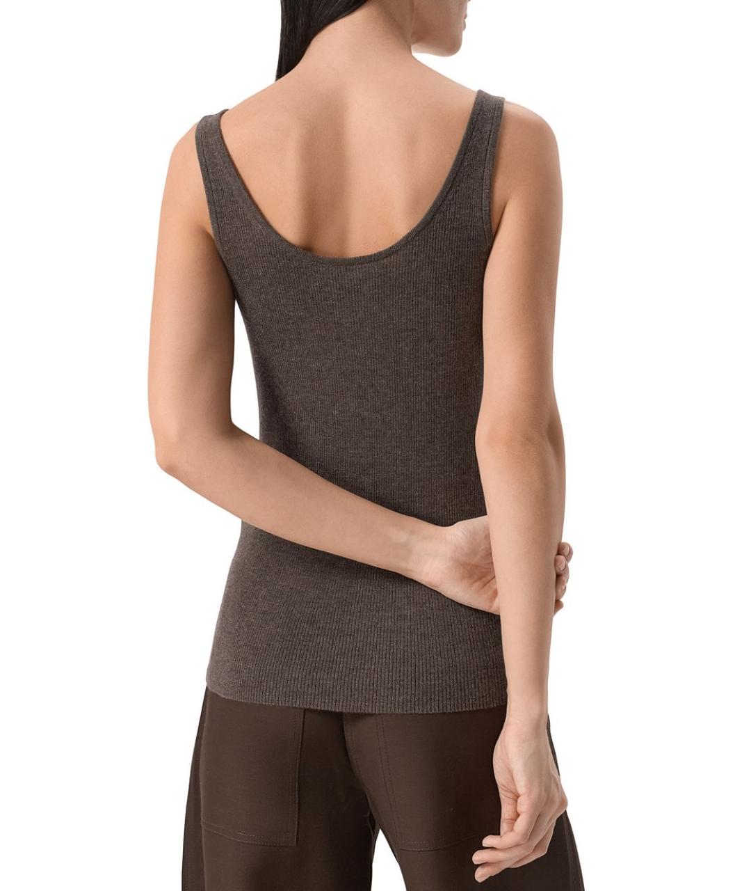 CO Коричневая кашемировая майка, фото 3