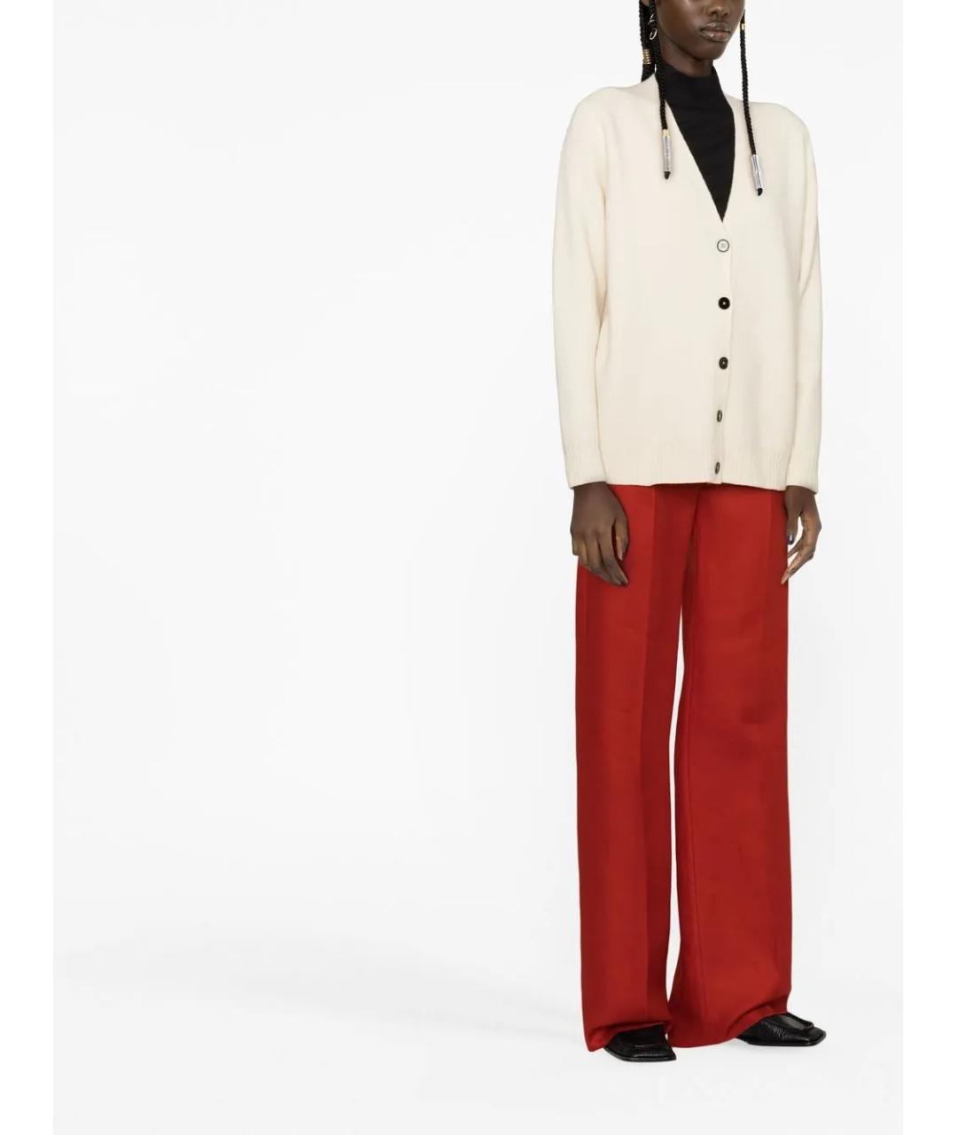 JIL SANDER Белый шерстяной кардиган, фото 4