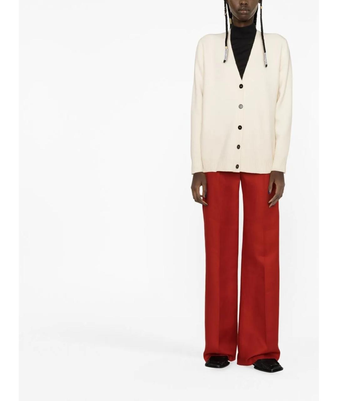 JIL SANDER Белый шерстяной кардиган, фото 2