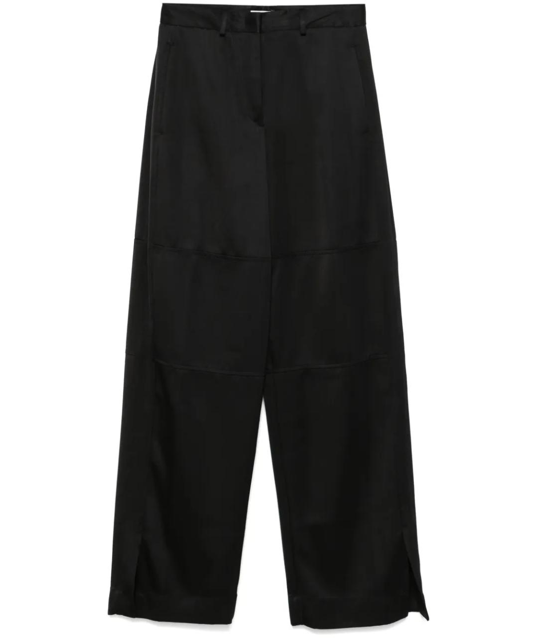 JIL SANDER Черные вискозные брюки широкие, фото 1