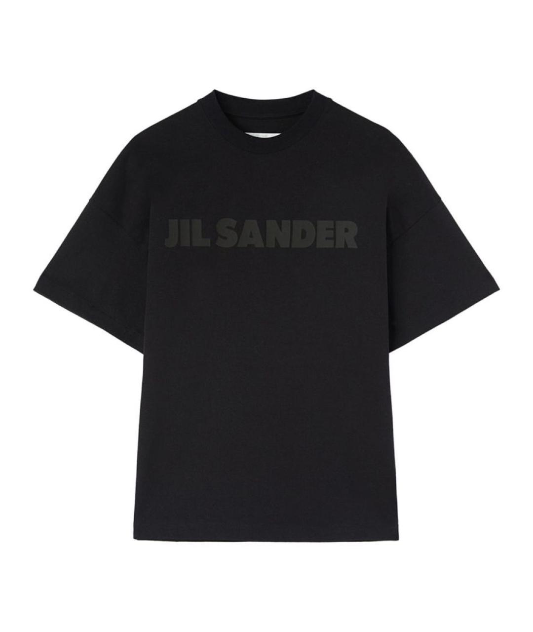 JIL SANDER Черная хлопковая футболка, фото 1
