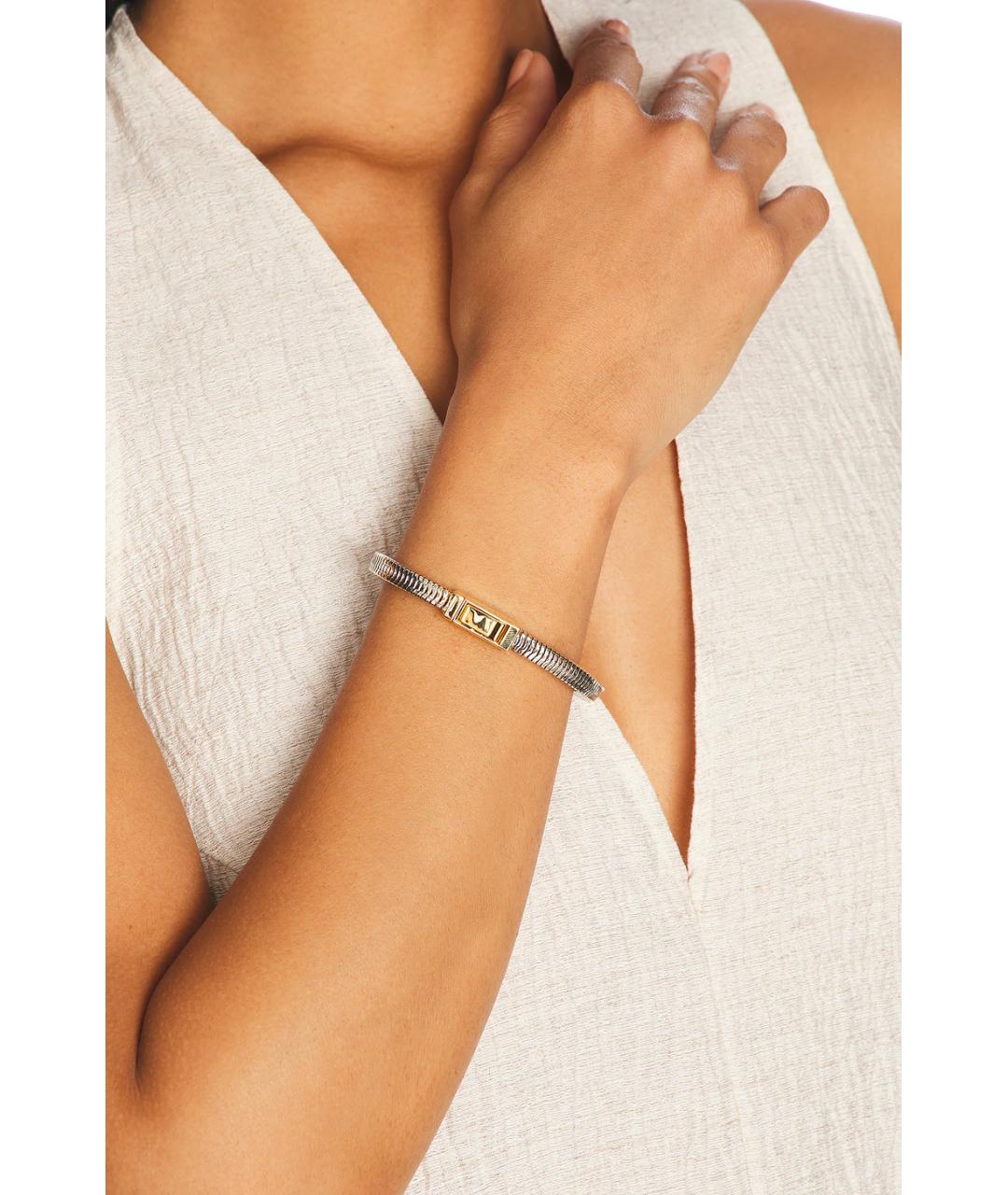 JIL SANDER Серебрянный латунный браслет, фото 2