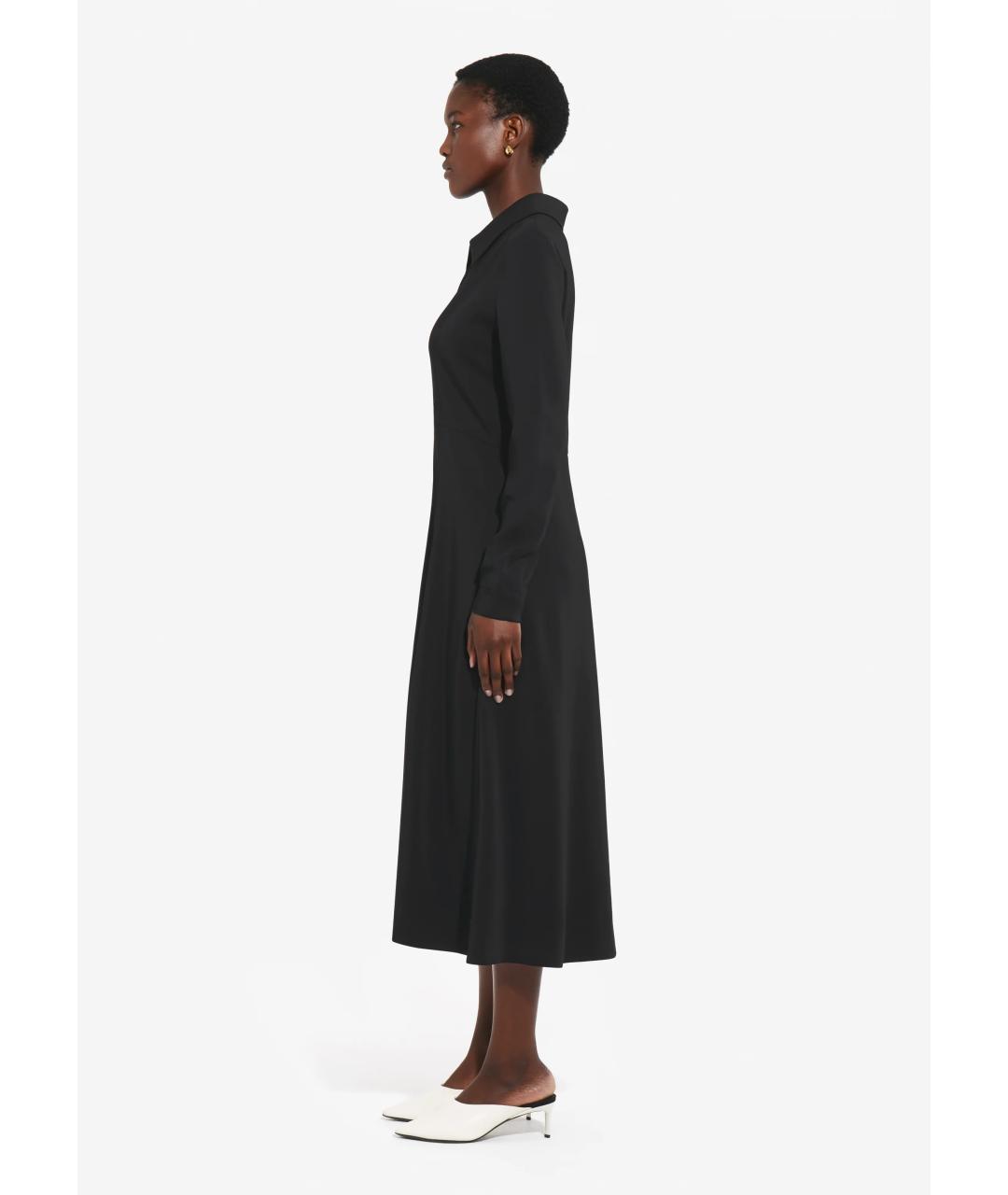 CO Черное вискозное повседневное платье, фото 3