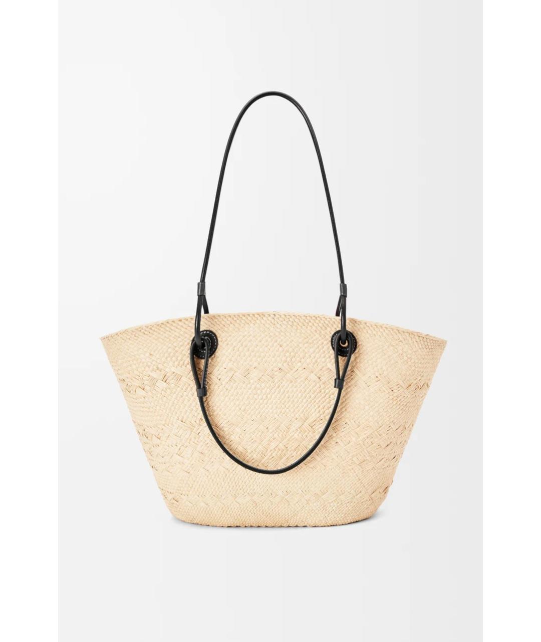 LOEWE Бежевая кожаная сумка тоут, фото 5