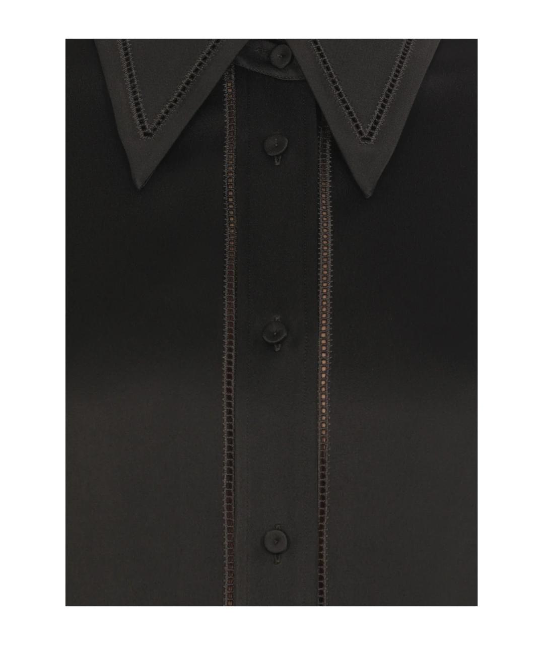 JIL SANDER Черная ацетатная рубашка, фото 5