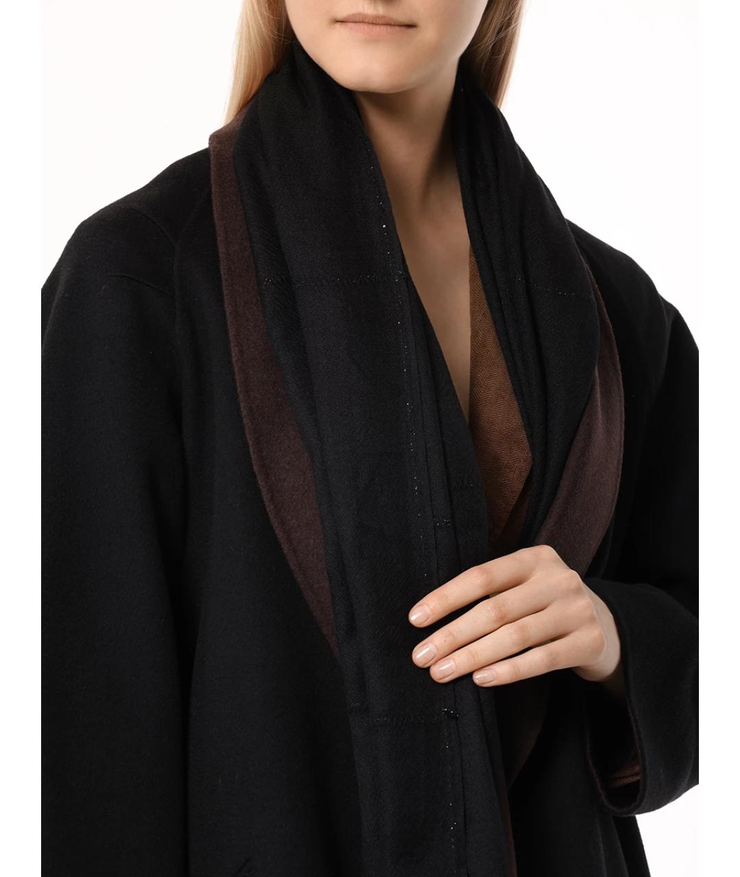 KITON Черный кашемировый шарф, фото 2