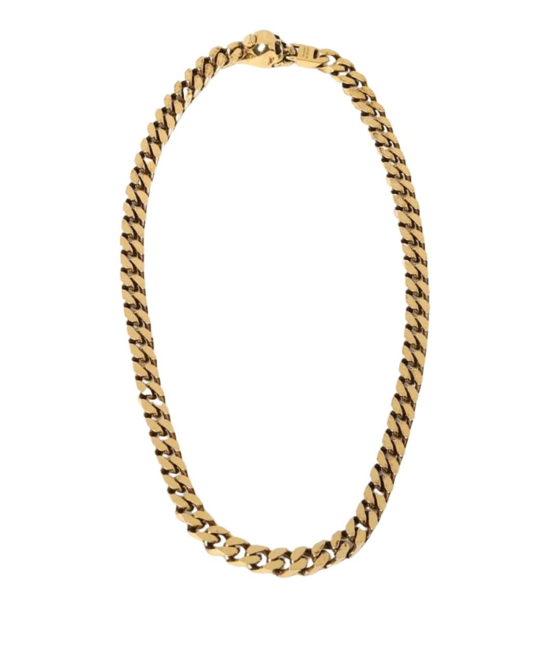 ALEXANDER MCQUEEN Золотое латунное колье, фото 1