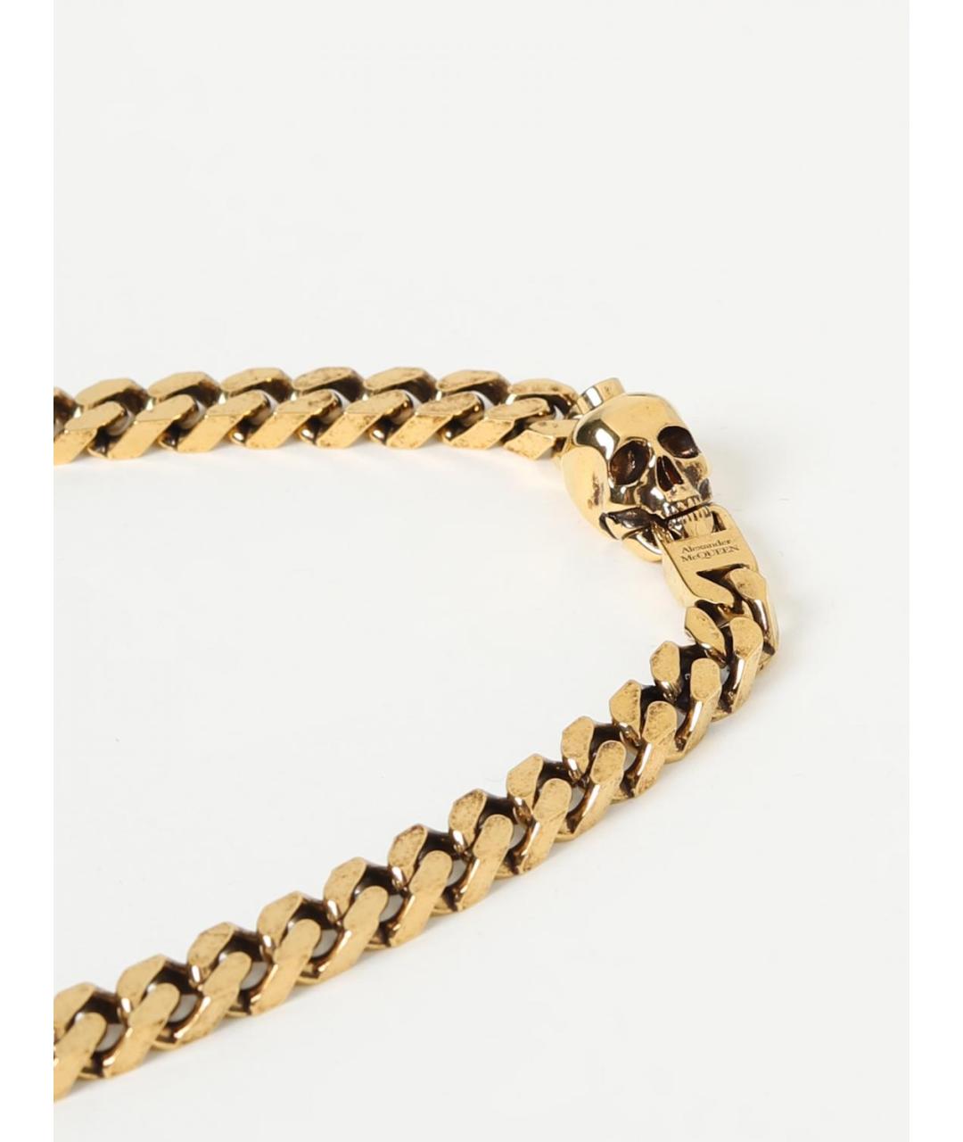 ALEXANDER MCQUEEN Золотое латунное колье, фото 2