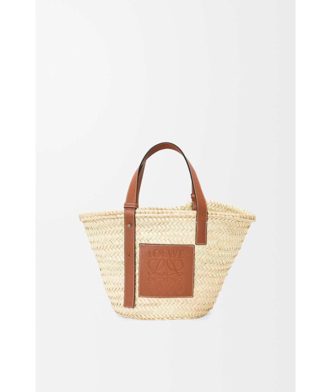 LOEWE Бежевая кожаная сумка тоут, фото 5