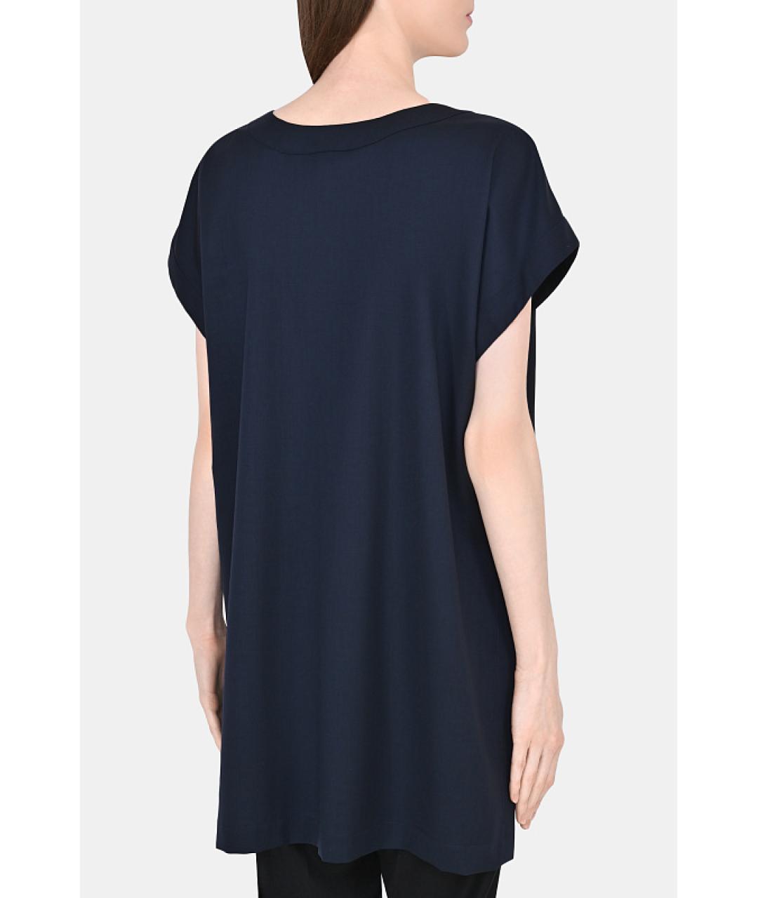 KITON Темно-синяя шерстяная футболка, фото 3