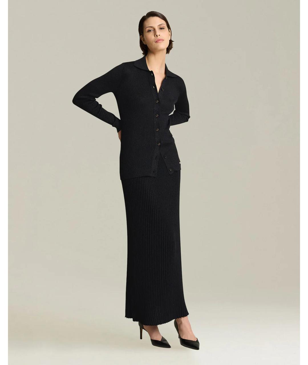 KITON Черная юбка макси, фото 5