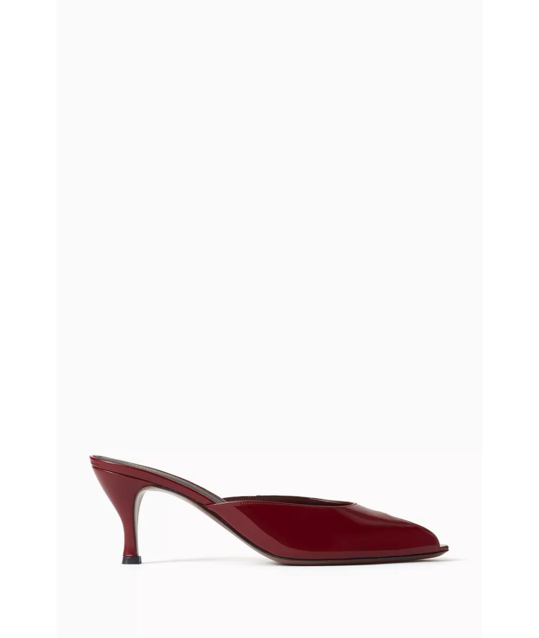 NEOUS Красные кожаные мюли, фото 5