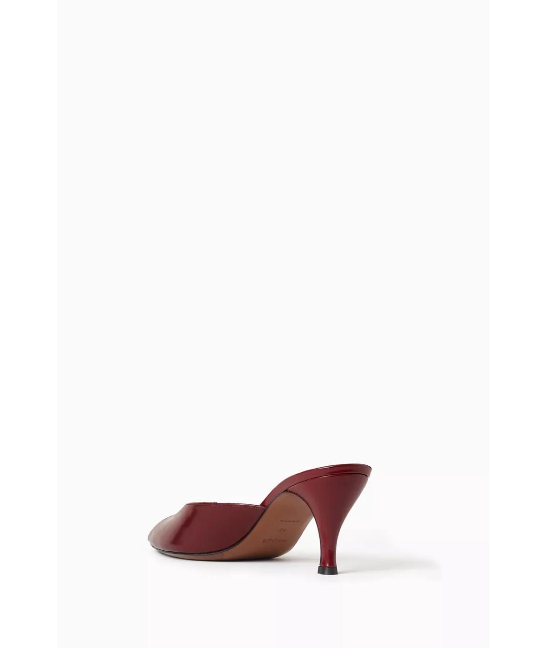 NEOUS Красные кожаные мюли, фото 3