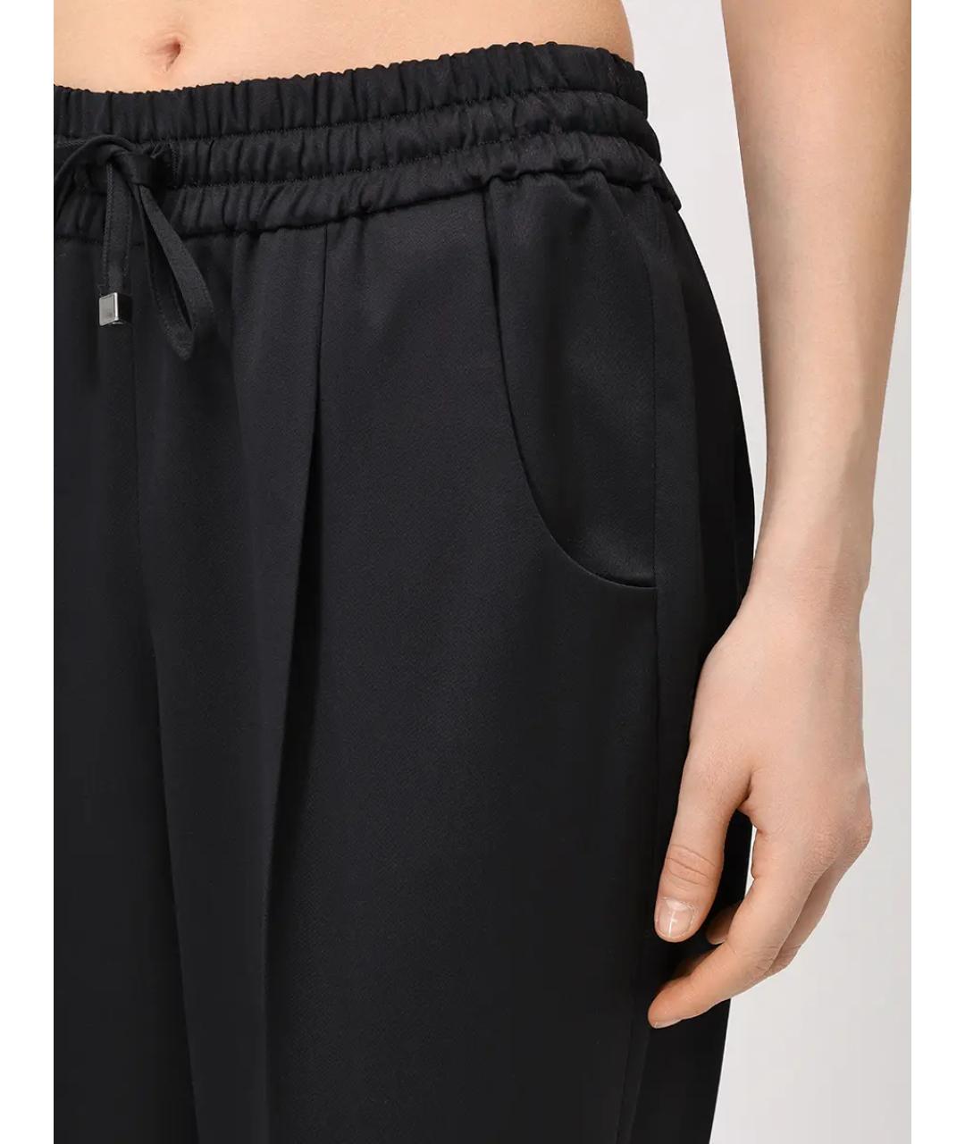 KITON Черные шерстяные прямые брюки, фото 4