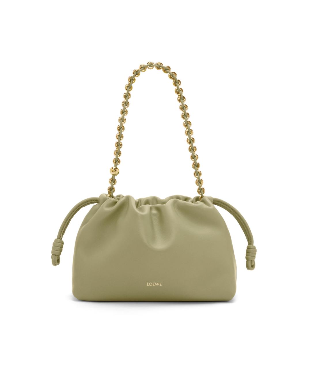 LOEWE Зеленая кожаная сумка через плечо, фото 5