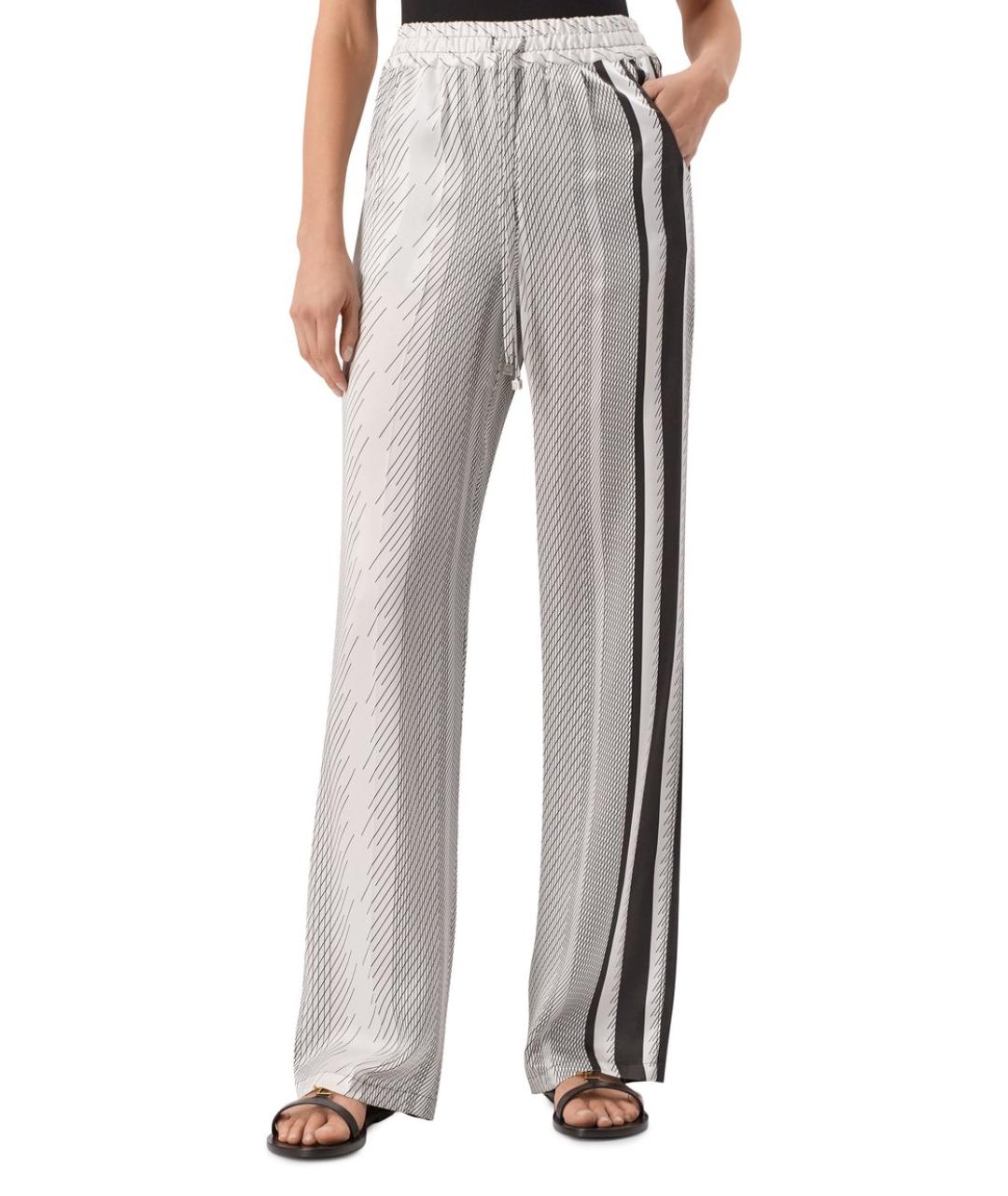 KITON Черные шелковые прямые брюки, фото 3