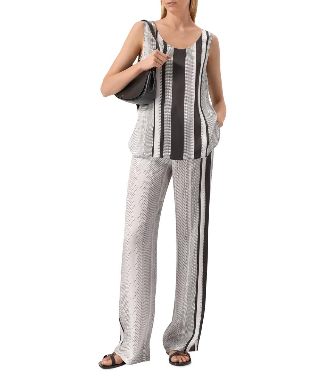 KITON Черные шелковые прямые брюки, фото 2