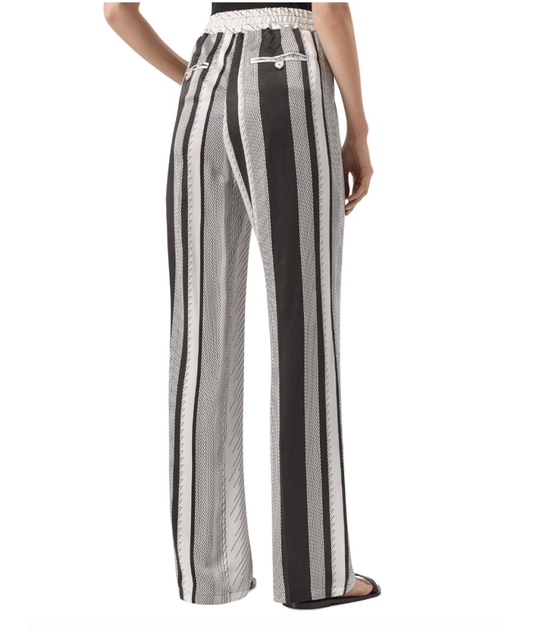 KITON Черные шелковые прямые брюки, фото 4