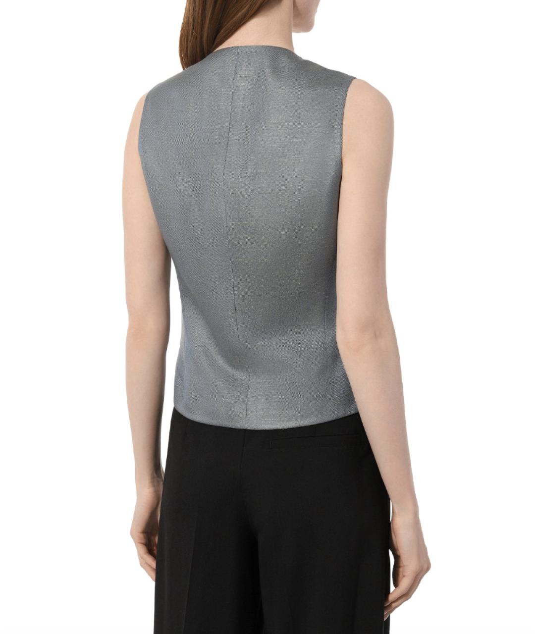 KITON Серый вискозный жилет, фото 4