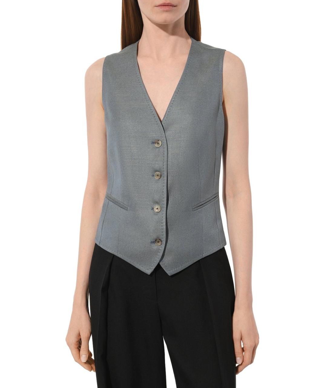 KITON Серый вискозный жилет, фото 3