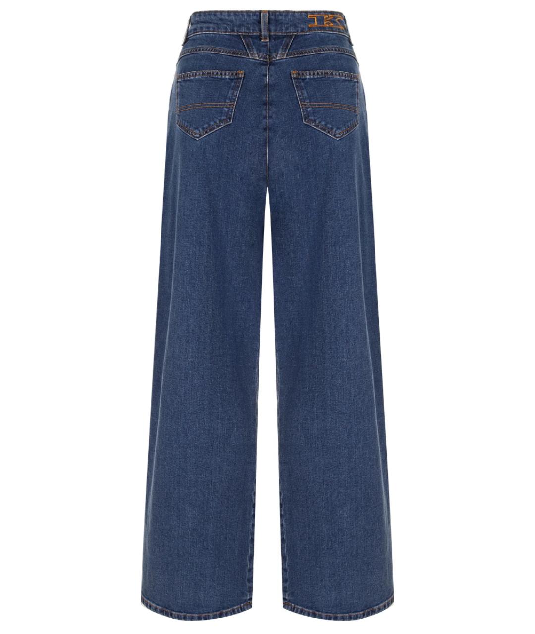 KITON Темно-синие хлопко-эластановые прямые джинсы, фото 2